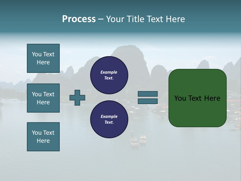 Karst Vacation Pinyin PowerPoint Template