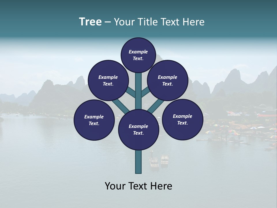 Karst Vacation Pinyin PowerPoint Template