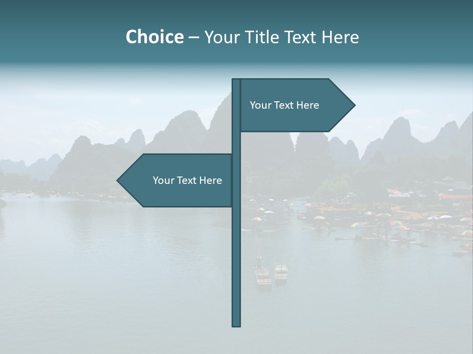 Karst Vacation Pinyin PowerPoint Template