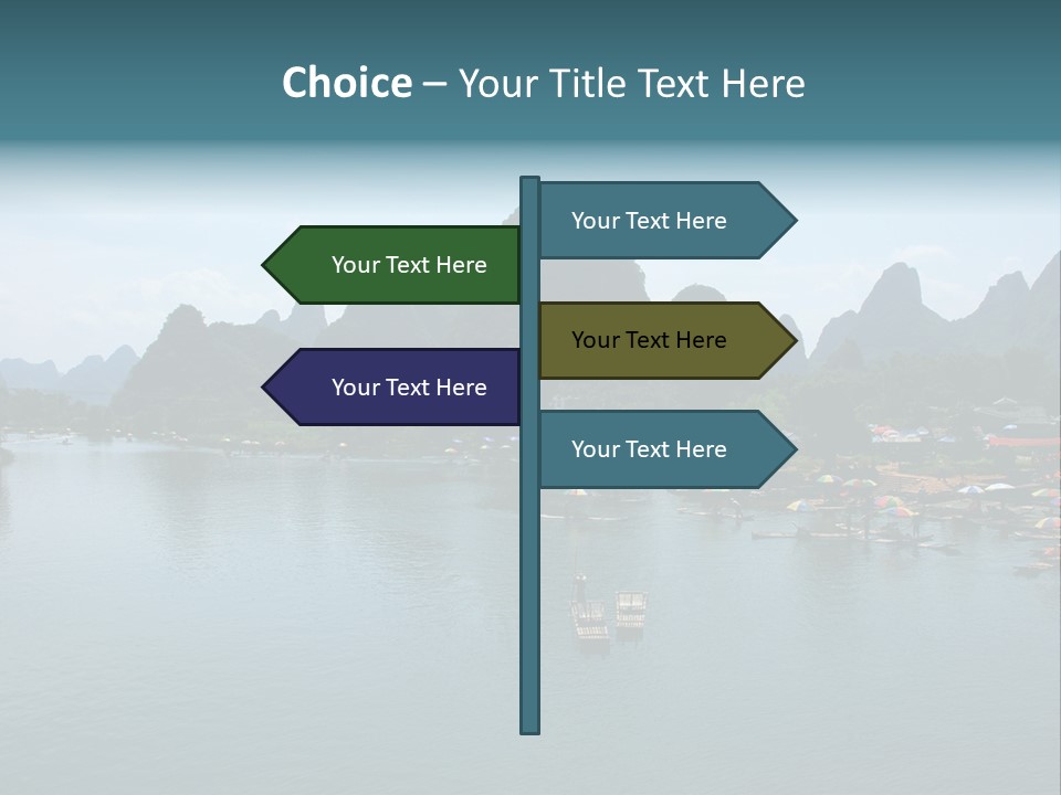 Karst Vacation Pinyin PowerPoint Template