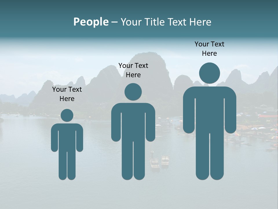 Karst Vacation Pinyin PowerPoint Template