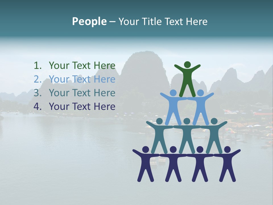 Karst Vacation Pinyin PowerPoint Template