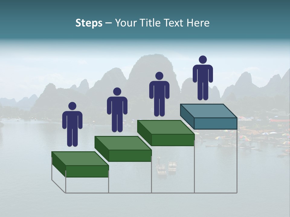 Karst Vacation Pinyin PowerPoint Template