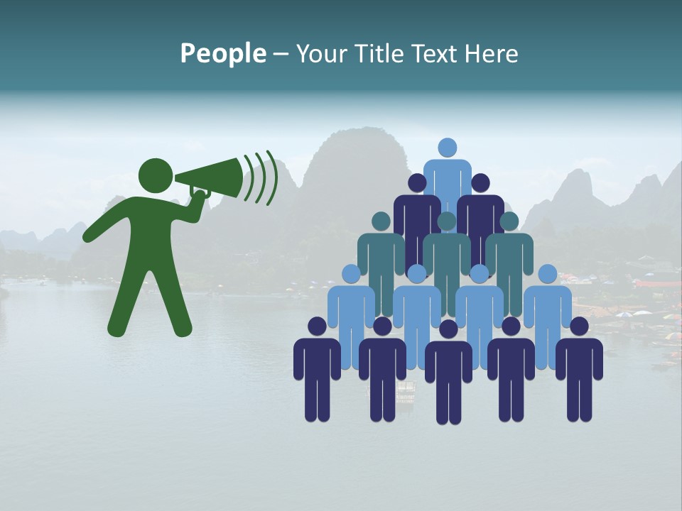 Karst Vacation Pinyin PowerPoint Template