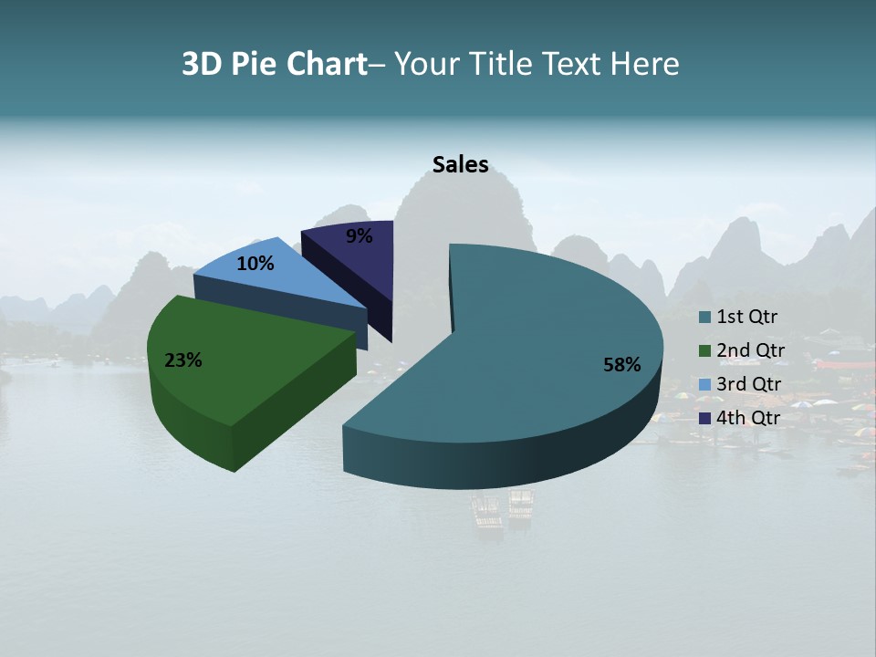 Karst Vacation Pinyin PowerPoint Template