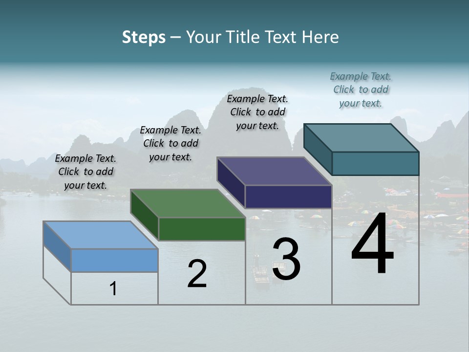 Karst Vacation Pinyin PowerPoint Template