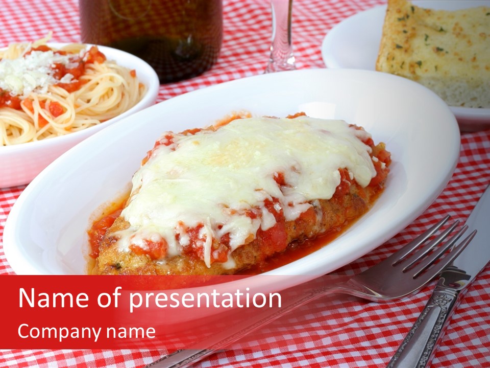 Appetizing Mozzarella Parmigiana PowerPoint Template