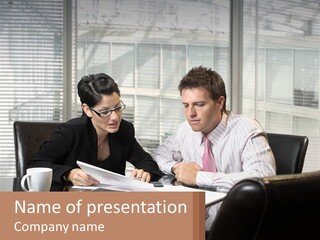 Work Attractive Businessman PowerPoint Template