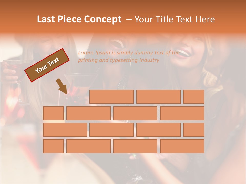 A Group Of Women Sitting At A Table With Drinks PowerPoint Template