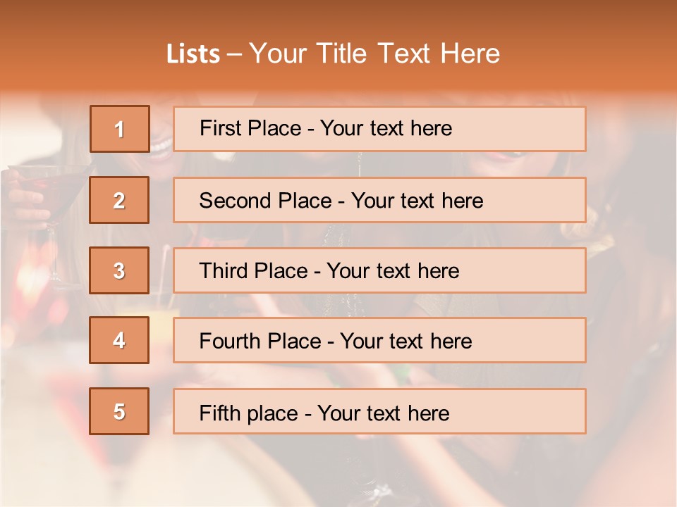 A Group Of Women Sitting At A Table With Drinks PowerPoint Template