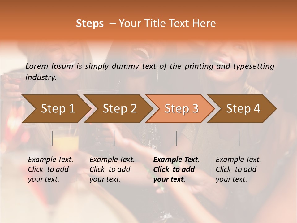 A Group Of Women Sitting At A Table With Drinks PowerPoint Template