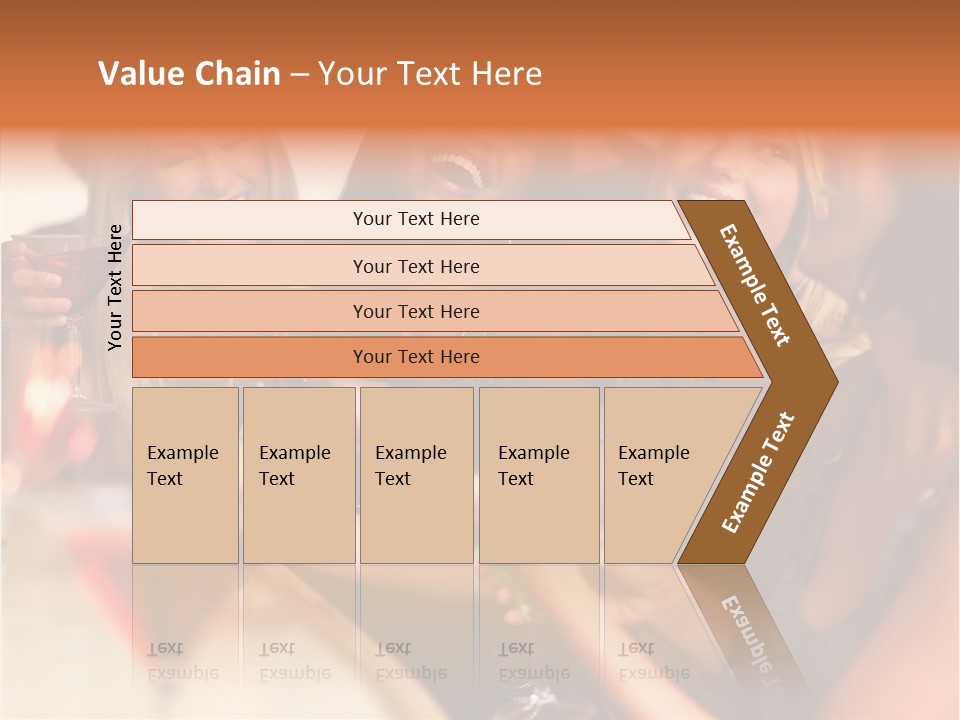 A Group Of Women Sitting At A Table With Drinks PowerPoint Template