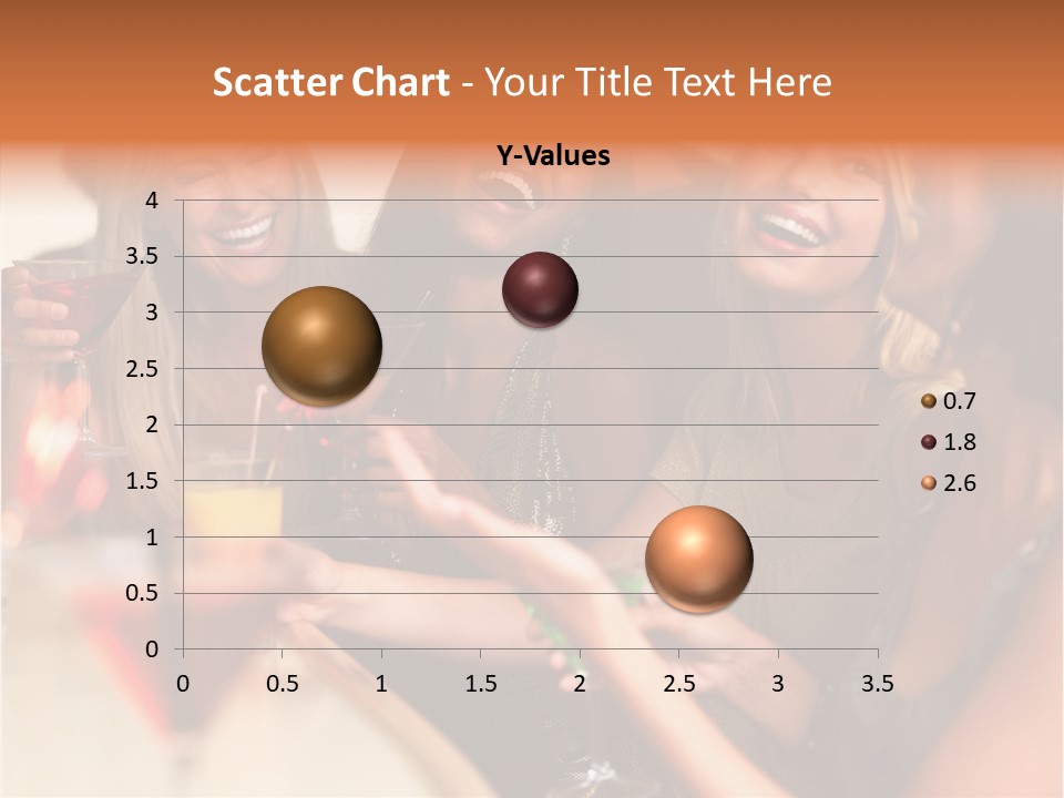 A Group Of Women Sitting At A Table With Drinks PowerPoint Template