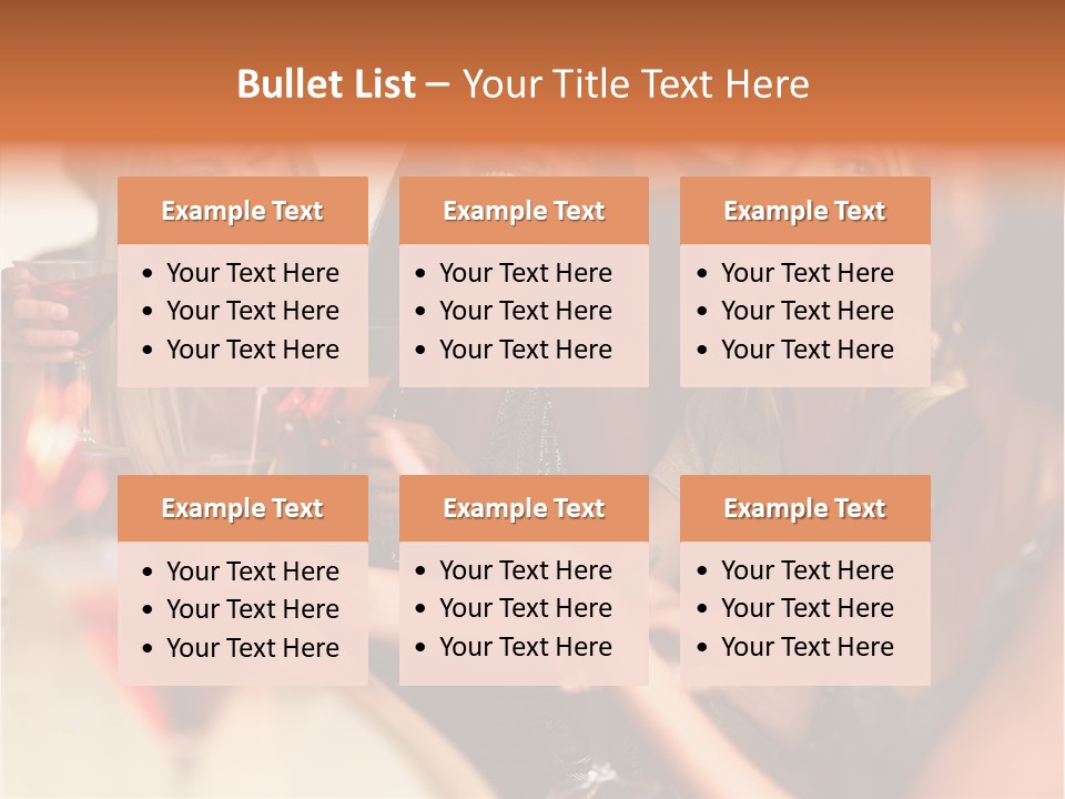 A Group Of Women Sitting At A Table With Drinks PowerPoint Template