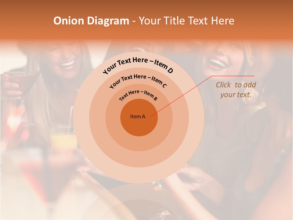 A Group Of Women Sitting At A Table With Drinks PowerPoint Template