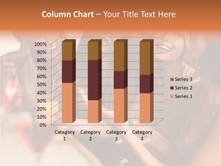 A Group Of Women Sitting At A Table With Drinks PowerPoint Template