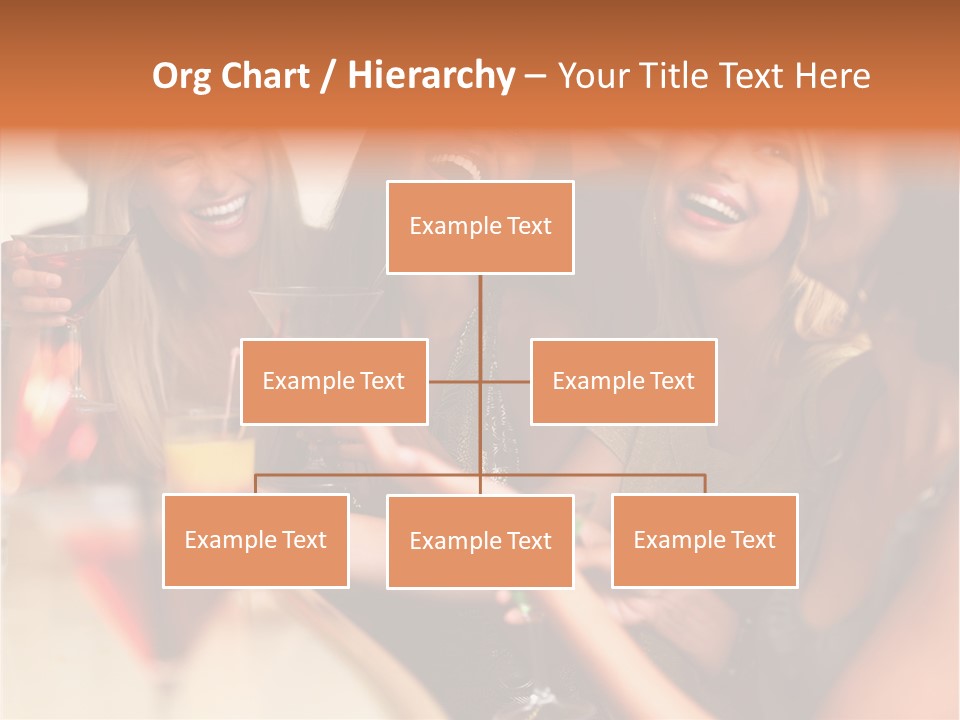 A Group Of Women Sitting At A Table With Drinks PowerPoint Template