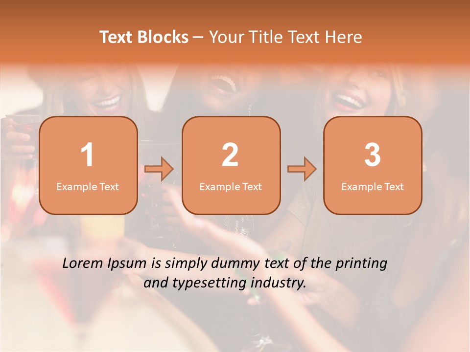 A Group Of Women Sitting At A Table With Drinks PowerPoint Template