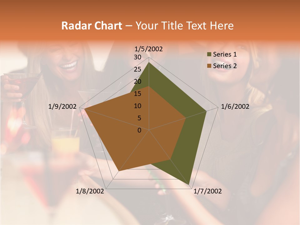 A Group Of Women Sitting At A Table With Drinks PowerPoint Template