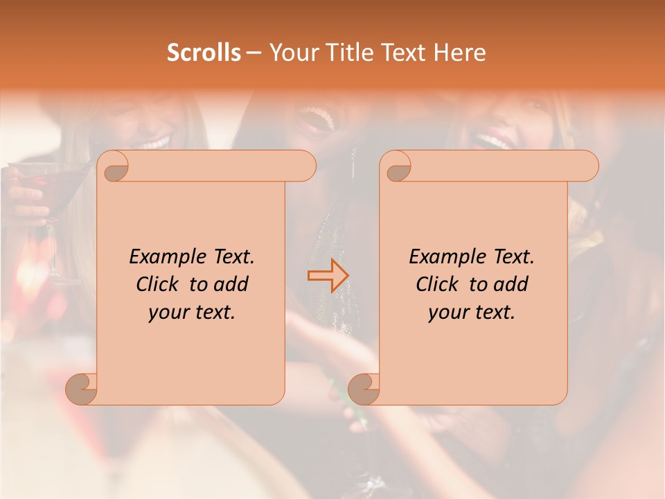 A Group Of Women Sitting At A Table With Drinks PowerPoint Template