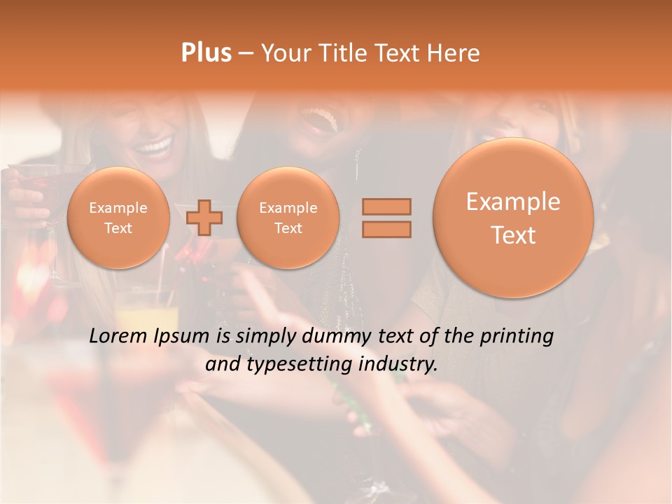 A Group Of Women Sitting At A Table With Drinks PowerPoint Template