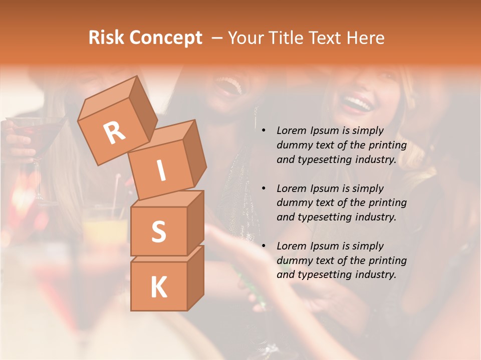 A Group Of Women Sitting At A Table With Drinks PowerPoint Template