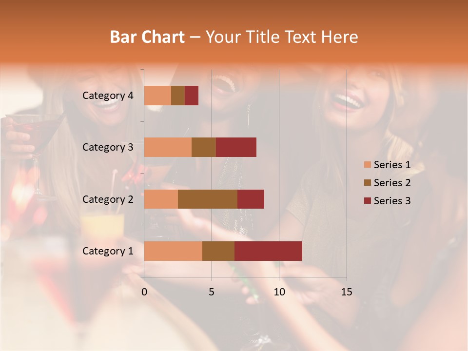 A Group Of Women Sitting At A Table With Drinks PowerPoint Template