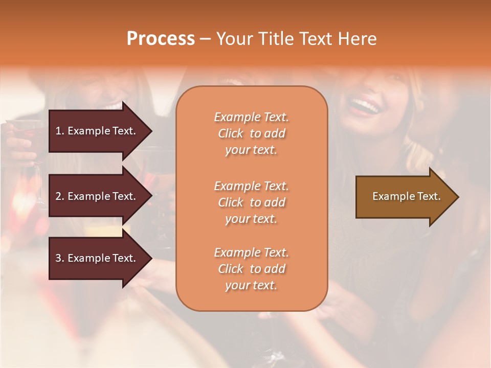 A Group Of Women Sitting At A Table With Drinks PowerPoint Template