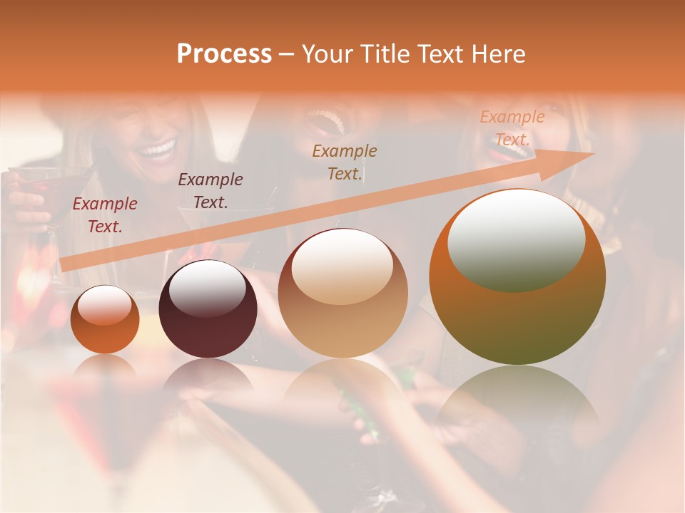 A Group Of Women Sitting At A Table With Drinks PowerPoint Template