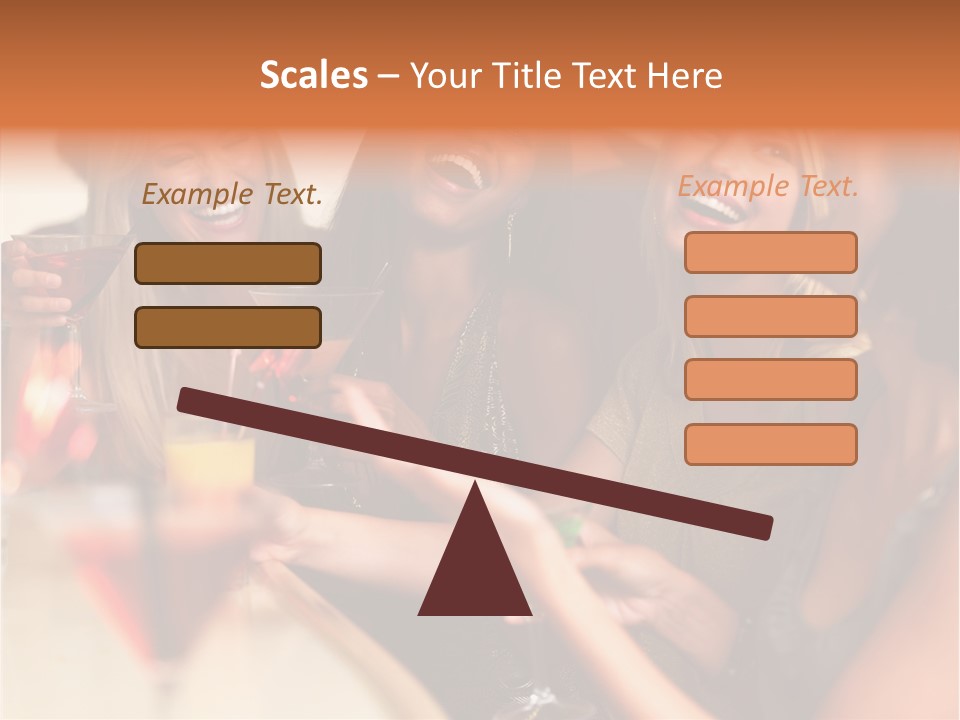 A Group Of Women Sitting At A Table With Drinks PowerPoint Template