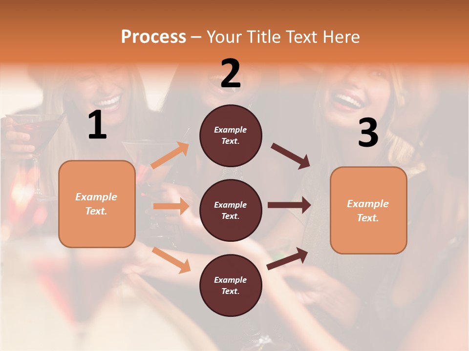 A Group Of Women Sitting At A Table With Drinks PowerPoint Template