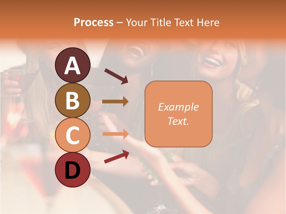 A Group Of Women Sitting At A Table With Drinks PowerPoint Template