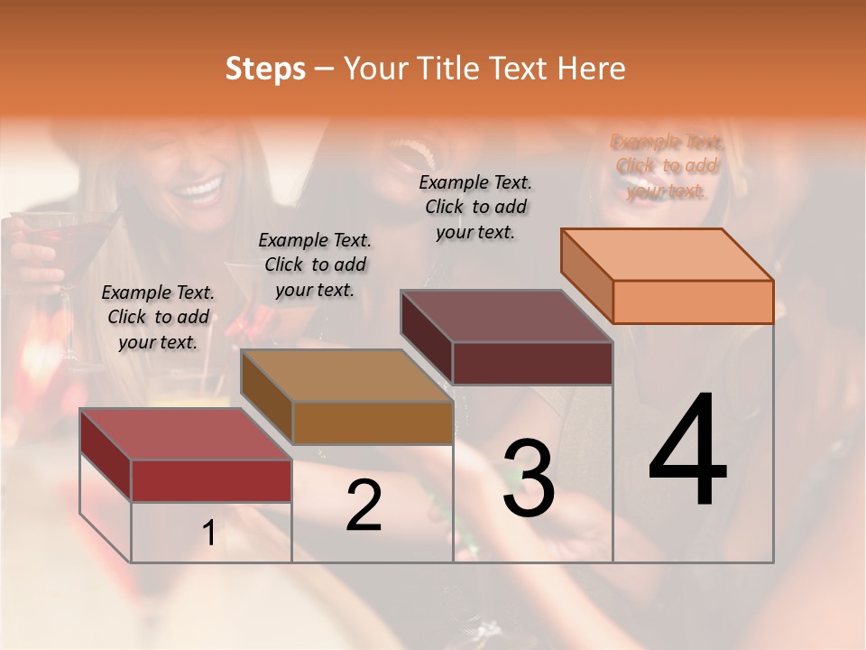 A Group Of Women Sitting At A Table With Drinks PowerPoint Template