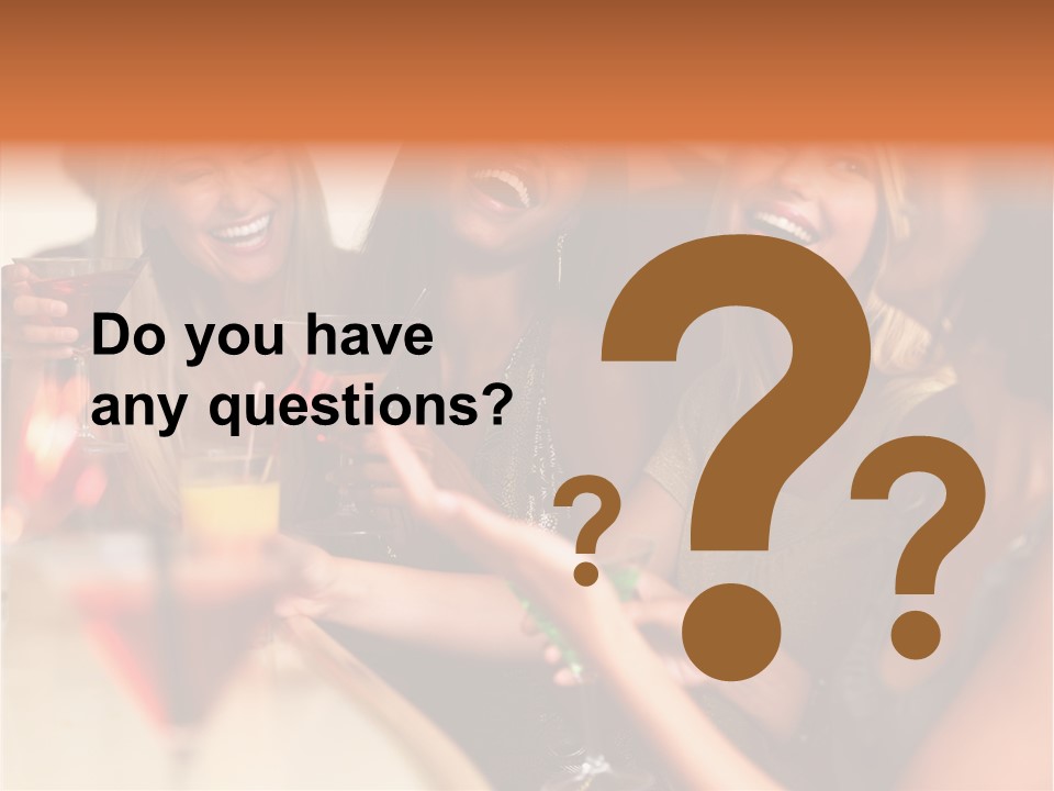 A Group Of Women Sitting At A Table With Drinks PowerPoint Template