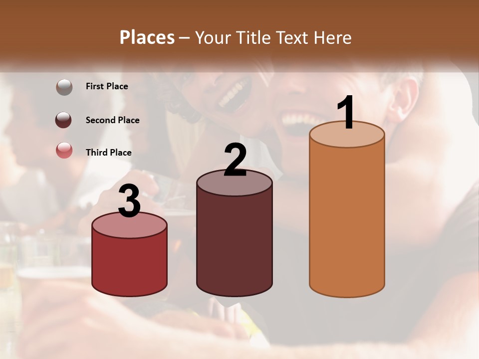 A Group Of People Sitting Around A Table With Beers PowerPoint Template