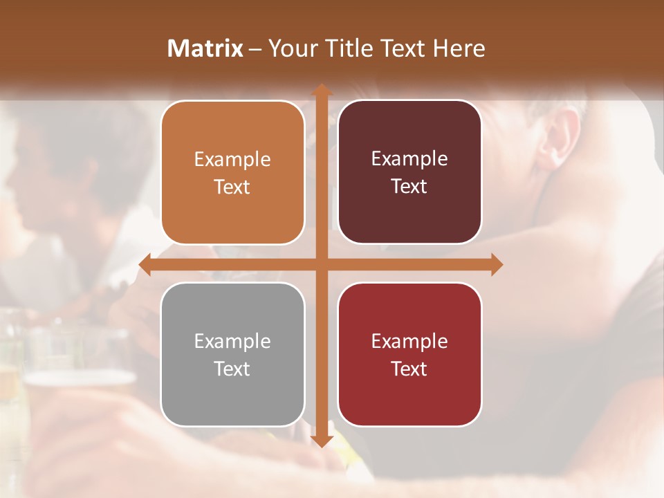 A Group Of People Sitting Around A Table With Beers PowerPoint Template