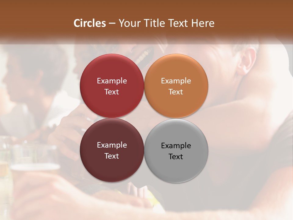 A Group Of People Sitting Around A Table With Beers PowerPoint Template