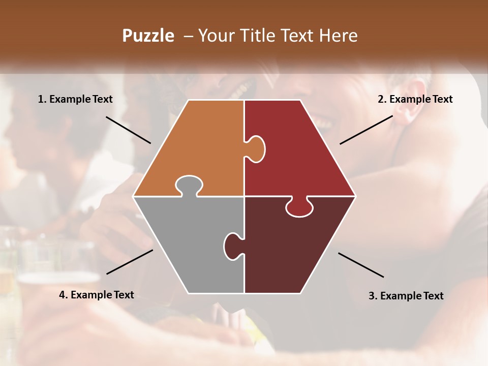 A Group Of People Sitting Around A Table With Beers PowerPoint Template