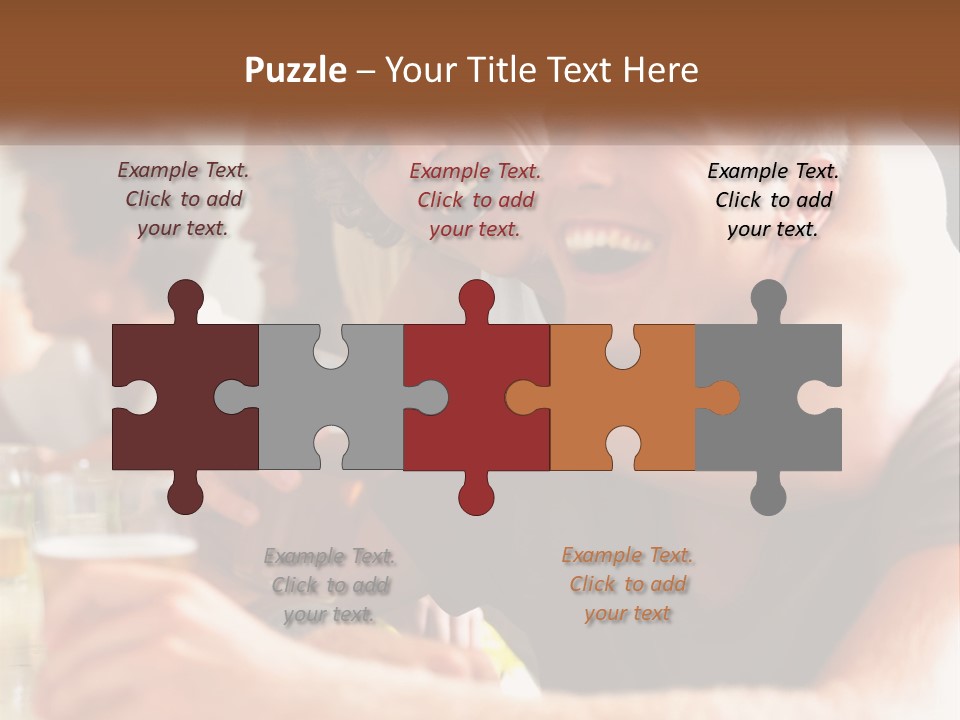 A Group Of People Sitting Around A Table With Beers PowerPoint Template