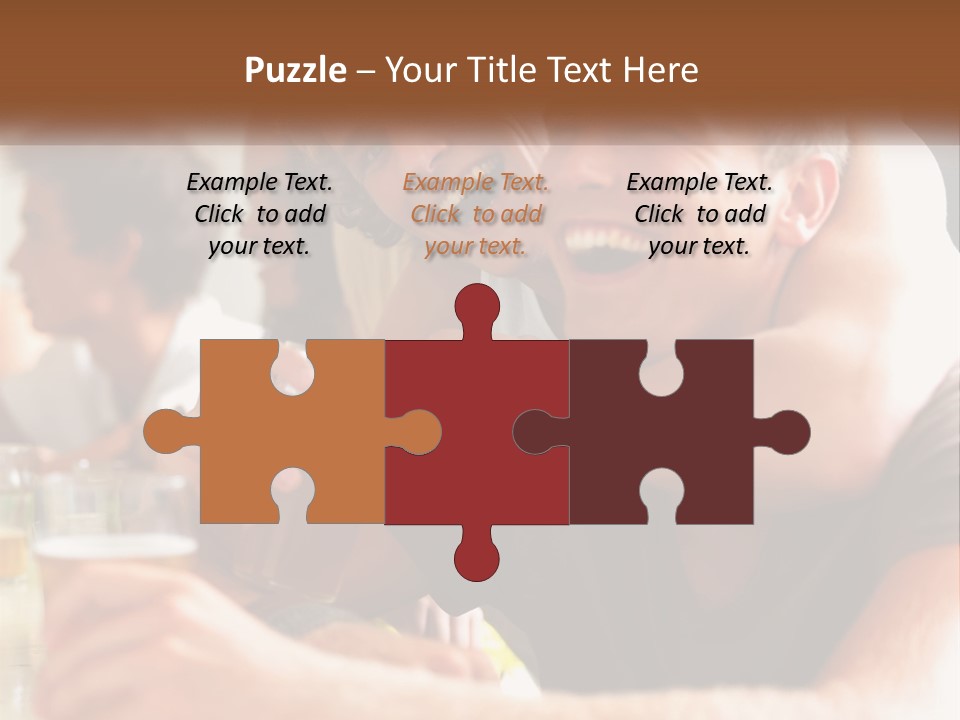 A Group Of People Sitting Around A Table With Beers PowerPoint Template