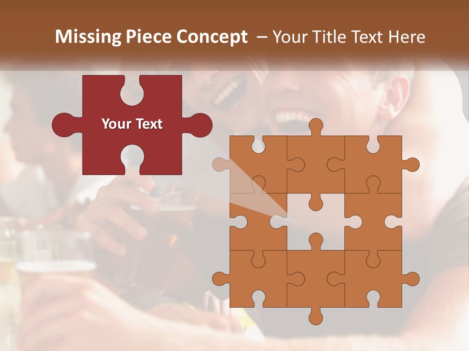 A Group Of People Sitting Around A Table With Beers PowerPoint Template