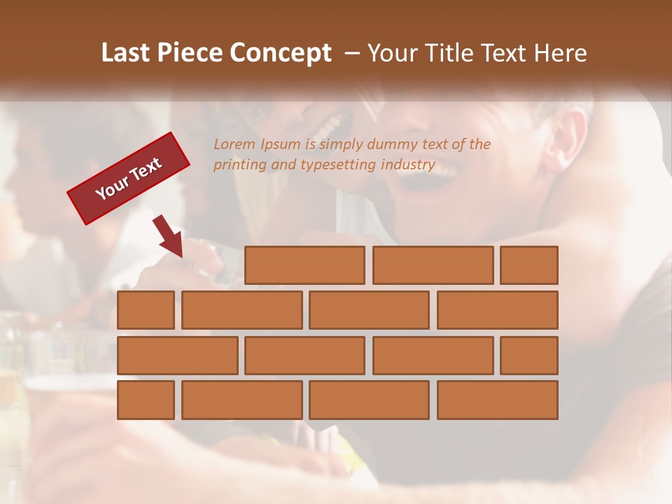 A Group Of People Sitting Around A Table With Beers PowerPoint Template