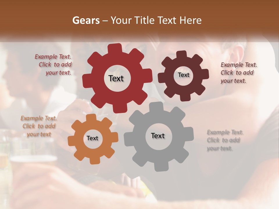 A Group Of People Sitting Around A Table With Beers PowerPoint Template