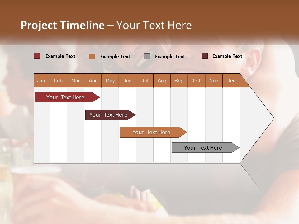 A Group Of People Sitting Around A Table With Beers PowerPoint Template