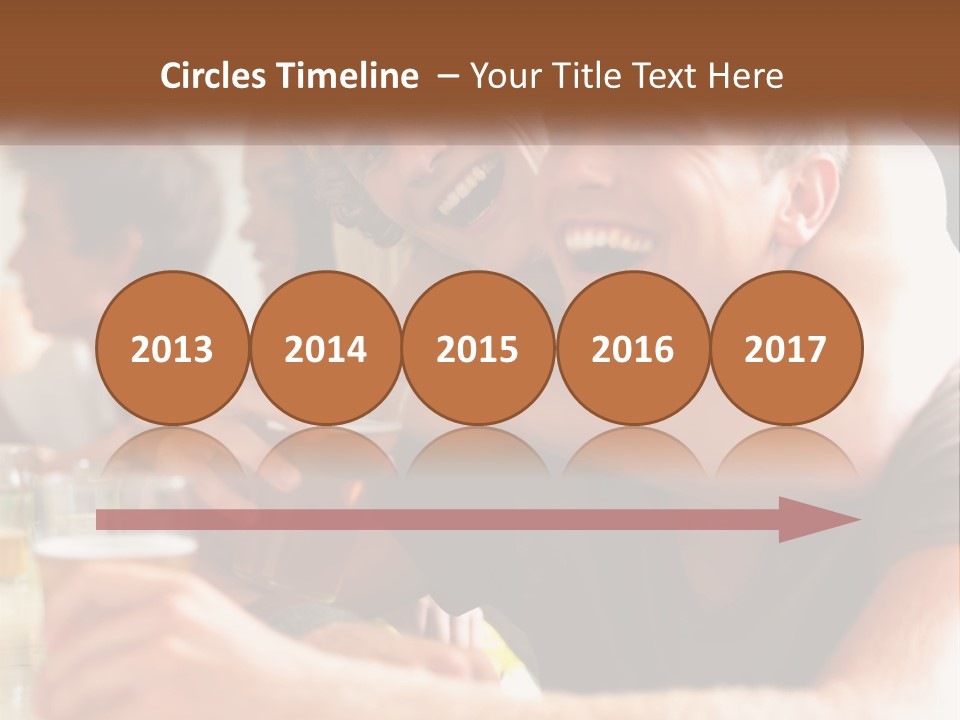 A Group Of People Sitting Around A Table With Beers PowerPoint Template