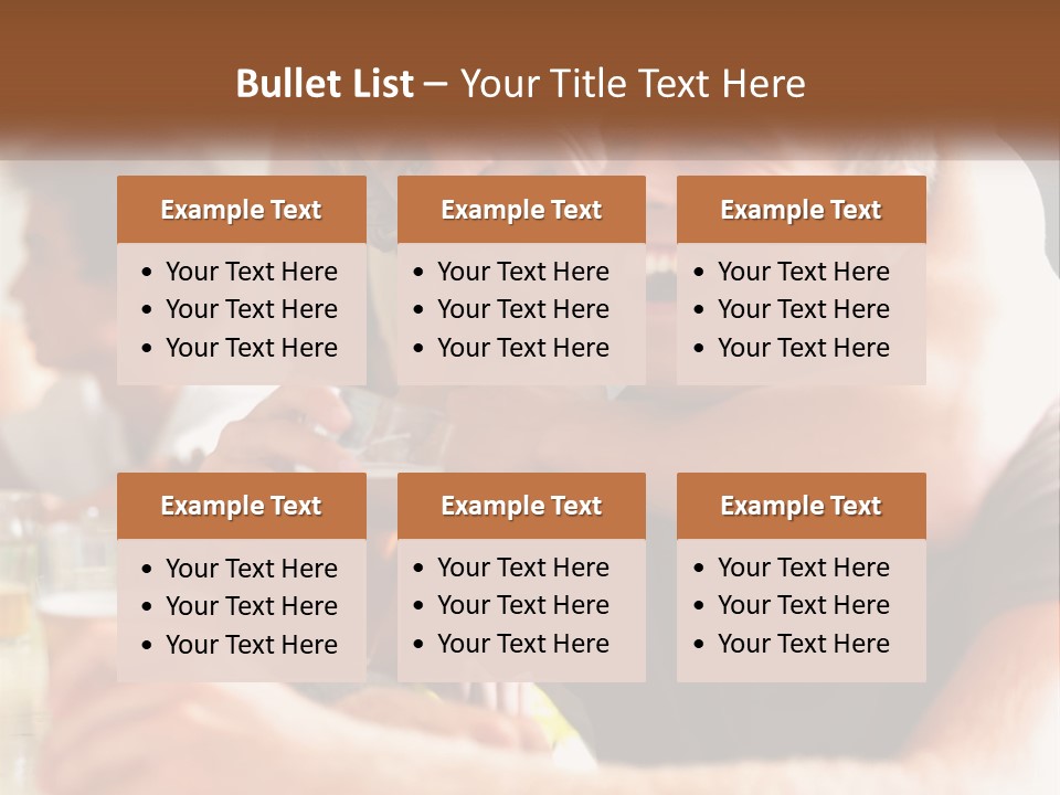 A Group Of People Sitting Around A Table With Beers PowerPoint Template