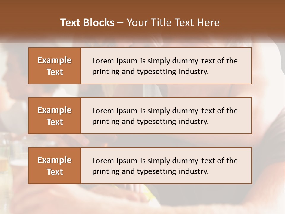 A Group Of People Sitting Around A Table With Beers PowerPoint Template