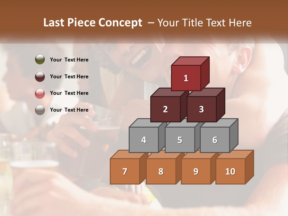 A Group Of People Sitting Around A Table With Beers PowerPoint Template