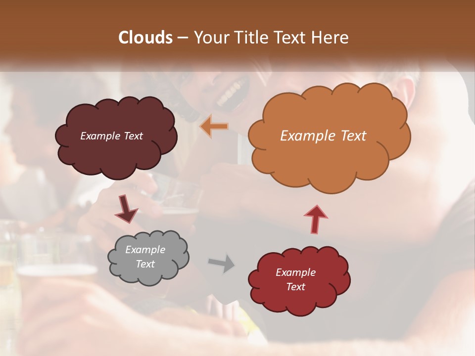 A Group Of People Sitting Around A Table With Beers PowerPoint Template