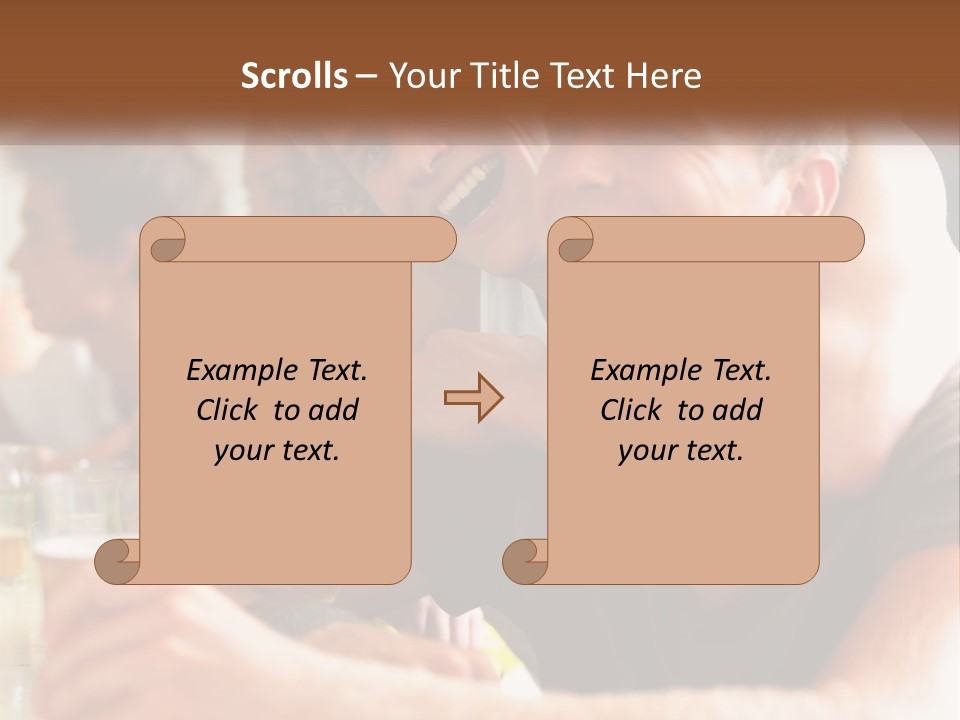 A Group Of People Sitting Around A Table With Beers PowerPoint Template